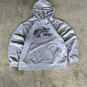 Bass Pro Shops Light Gray Hoodie for Men